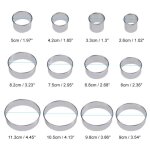 Lot de 12 emporte - pices ronds en acier inoxydable pour biscuits et fondants de la marque vvikizy