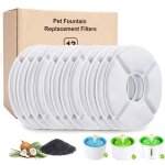 Lot de 12 filtres pour fontaine  eau de chat filtre de rechange pour fontaine  eau pour chat avec peigne ...