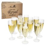 Flte  champagne - mambocat - royal - lot de 12 - verre transparent - 140 ml