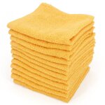 Lot de 12 serviettes invit 30x30 cm alpha jaune or
