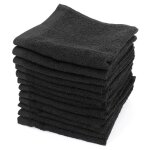 Lot de 12 serviettes invité 30x30 cm alpha noir Lot de 12 serviettes invité 30x30 cm alpha noir