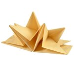 Lot de 12 serviettes en papier pr� pli�es 40x60cm cr�me