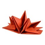 Lot de 12 serviettes en papier pr plies 40x60cm terracotta