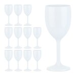 Relaxdays verres � vin en plastique lot de 12 incassable sans bpa coupes soir�es camping mati�re synth�tique ...