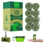 Lot de 120 sac à déjections canines pour dog cat avec 1 distributeur + 1 bol pliable pour chien (vert) ... Lot de 120 sac à déjections canines pour dog cat avec 1 distributeur + 1 bol pliable pour chien (vert) ...