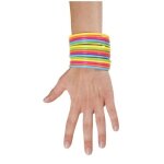 Bracelets fluos multicolores - ptit clown - lot de 15 - accessoire d�guisement adulte mixte