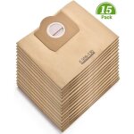 Lot de 15 sacs aspirateur pour karcher 6. 959 - 130. 0 wd3 wd3p mv3 sacs filtrants en papier de rechange ...