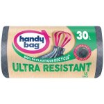 Lot de 15 sacs poubelle - handy bag - poign�es coulissantes - ultra r�sistant - 30l