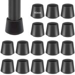Lot de 16 embouts ronds ext�rieurs renforc�s en caoutchouc pour pieds de chaise - diam�tre 16mm - jormftte ...