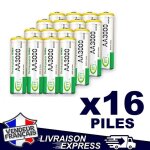 Lot 16 piles accus aa lr06 rechargeable 1. 2v 3000mah ni - mh nimh lr6 r06 r6 Lot 16 piles accus aa lr06 rechargeable 1. 2v 3000mah ni - mh nimh lr6 r06 r6