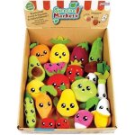 Lot de 18 pochettes surprises - jemini - surprise market - peluche fruits ou l�gumes + / - 10 cm stickers ...