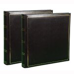 Lot de 2 albums photo super jumbo xl traditionnel - noir