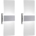 Lot de 2 appliques murales dintrieur 12w led acrylique clairage mural moderne pour salon chambre escalier ...