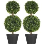 Homcom - plante artificielle - pe - 23x23x60cm - vert