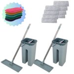 Lot de 2 balai autoclean mop 360 avec seau double compartiment serpillire microfibre ultra absorbante ...