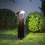 Lot 2 balises solaires - lumisky - brity - led blanc chaud - etanches - eclairage all�e jardin