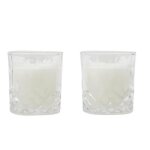 Coffret 2 bougies parfumees verre a whisky