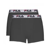 Lot de 2 boxers fila homme en coton gris anthracite - marque fila - confortable et lgant