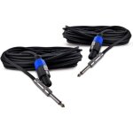Lot de 2 c�bles jack 635mm / speakon m�le 10 m - g038zr
