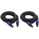 C�ble - ibiza sound - lot de 2 c�bles speakon / speakon m�le - 5 m�tres