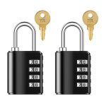 Lot de 2 cadenas  code oria - rcupration de mot de passe - noir
