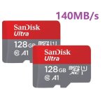 Lot de 2 carte m�moire micro sdxc sandisk ultra 128go vitesse de lecture allant jusqu� 140mb / s classe ...