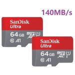 Carte m�moire micro sdxc - sandisk ultra - 64go - vitesse de lecture 140mb / s - classe 10 - u1 - a1