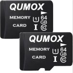 Lot de 2 carte micro sd 64 go 64g carte mmoire micro sdhc classe 10 uhs - i carte tf pour smartphone ...