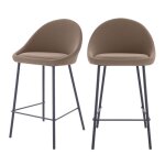 Lot de 2 chaises pour lot central 65 cm en cuir synthtique marron - misty - rendez - vous dco