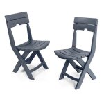 Chaise - sotufab plast - ruspina - pliable - plastique - jardin - gris anthracite