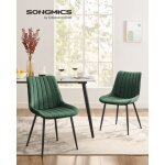 Lot de 2 chaise salle  manger chaise cuisine supportant jusqu? 120 kg pied en acier dossier ergonomique ...