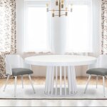 Lot de 2 chaises scandinaves persane bois blanc et simili gris