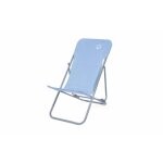 Lot de 2 chiliennes de jardin pliables - osun - bleu - 4 positions