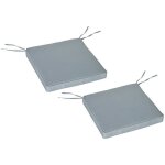 Coussins de chaise - outsunny - lot de 2 fauteuil jardin assise d�houssable rembourrage 5 cm - polyester ...