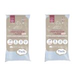 Lot de 2 draps housses b�b� + al�ses 2 en 1 coton imperm�able gris 60x120 cm - gris - ptit lit