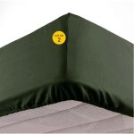 Lot de 2 draps housse bonnet 30 cm 2 personnes 140 x 190 cm microfibre oscar kaki