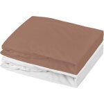 Lot 2 drap housse - ptit dodo - jersey - 70 x 140 cm - blanc / brun Lot 2 drap housse - ptit dodo - jersey - 70 x 140 cm - blanc / brun
