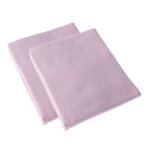 Lot de 2 draps plats rose pour lit b�b� 100% coton - 100 x 150 cm