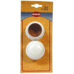 Lot de 2 embouts anglais - d:35 mm - blanc