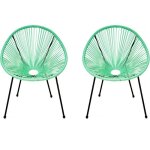 Lot de 2 fauteuils de jardin ania - vert