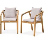 Lot de 2 fauteuils de jardin - dcb garden - serena - ft