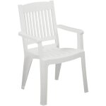 Lot de 2 fauteuils de jardin - grosfillex - dr iruba - blanc - r�sine