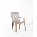 Lot de 2 fauteuils de jardin - grosfillex - dr iruba - taupe - r�sine