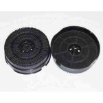 Lot de 2 filtres  charbon type 58 akb000 / 1 142x48 mm hotte 484000008782 c00308179 indesit ariston ...