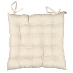 Lot de 2 galettes de chaise deperlantes 40x40 cm antibes beige Lot de 2 galettes de chaise deperlantes 40x40 cm antibes beige