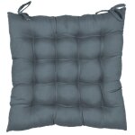 Lot de 2 galettes de chaise deperlantes 40x40 cm antibes gris