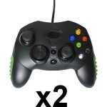 Lot 2 manettes noires vibrantes pour xbox - eaxus - x - controller - filaire - blister - gamepad Lot 2 manettes noires vibrantes pour xbox - eaxus - x - controller - filaire - blister - gamepad