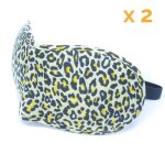 Lot de 2 masques de nuit sommeil voyage avec serre t�te �lastique cache yeux pour dormir - l�opard - ...