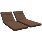 Lot de 2 matelas pour chaise longue outsunny avec sangles dattache pour jardin matelas uniquement 196 ...