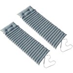 Lot de 2 matelas bain de soleil sormiou olive polyester 180x60cm
